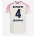 Bayer Leverkusen Jarell Quansah #4 Bortedrakt 2025-26 Korte ermer